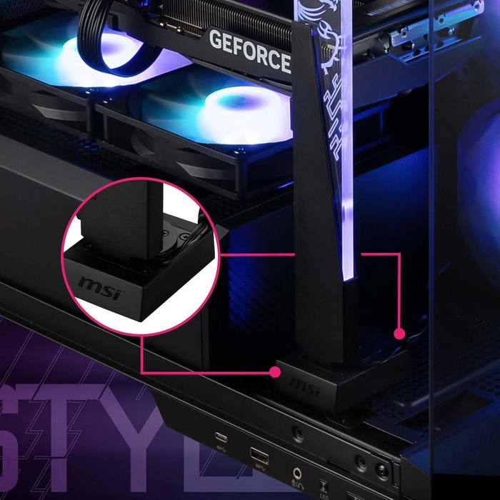 SUPPORT GPU MPG GRAPHICS CARD STAND ARGB BLACK